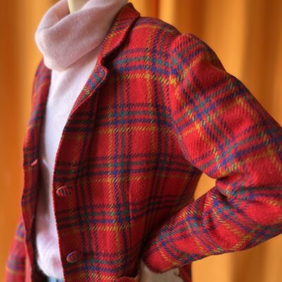 Veste tartan années 1980 taille 38 – Image 3