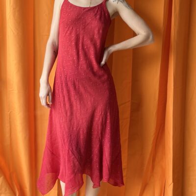 Robe longue brodée années 1980 taille 36 à 38