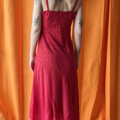 Robe longue brodée années 1980 taille 36 à 38 – Image 2