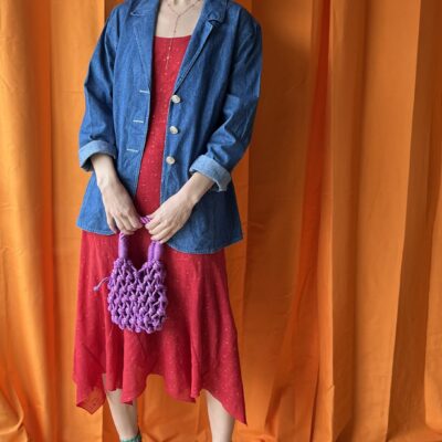Veste blazer jean années 90 taille 38 à 44 – Image 4