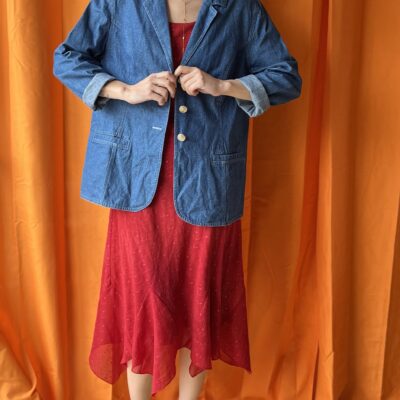 Veste blazer jean années 90 taille 38 à 44 – Image 5