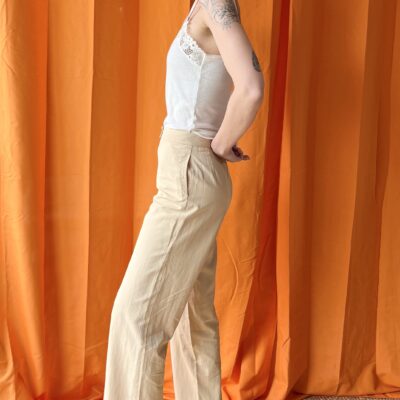 Pantalon beige années 1990 taille 34 – Image 2