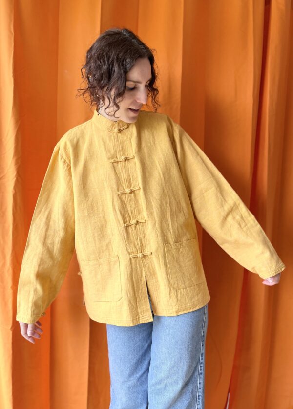 Veste surchemise en soie années 1980 taille 36 à 46