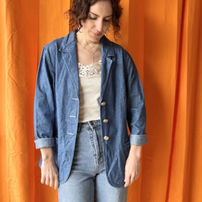 Veste blazer jean années 90 taille 38 à 44 – Image 2