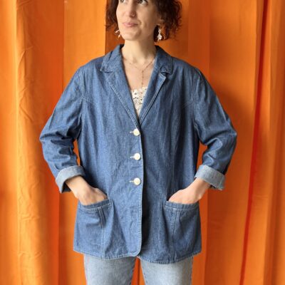 Veste blazer jean années 90 taille 38 à 44