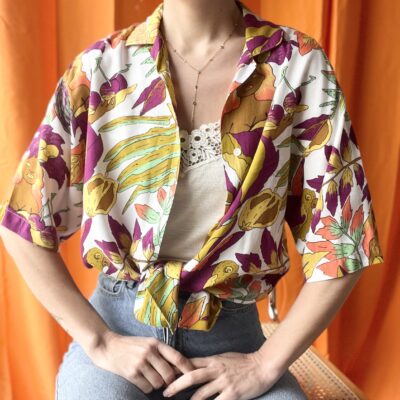 Chemise perroquet années 1970 taille 36 à 44 – Image 5
