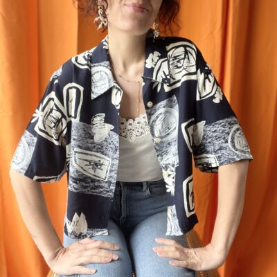 Chemise upcyclée années 80 taille 36 à 44 – Image 2