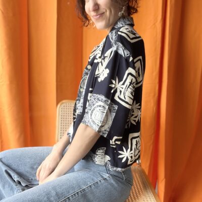 Chemise upcyclée années 80 taille 36 à 44 – Image 3