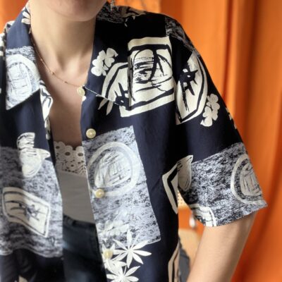 Chemise upcyclée années 80 taille 36 à 44 – Image 4
