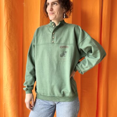 Sweat vert années 1980 taille 36 à 44 – Image 2