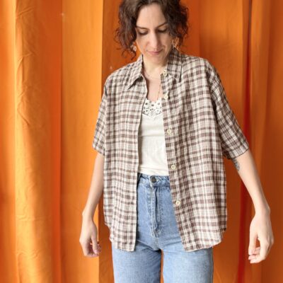Chemise carreaux années 1990 taille 36 à 42
