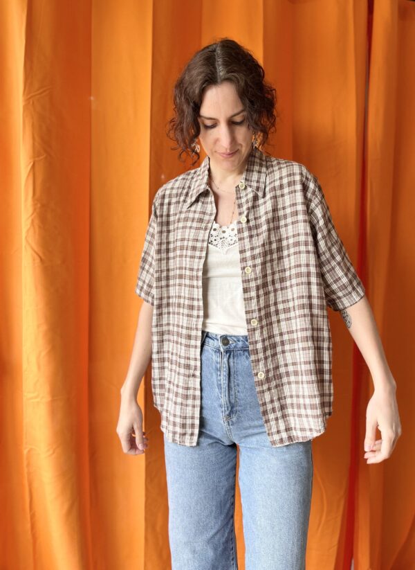 Chemise carreaux années 1990 taille 36 à 42
