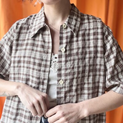 Chemise carreaux années 1990 taille 36 à 42 – Image 3